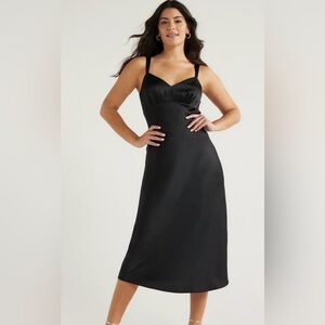Sofia Vergara black midi slip dress NWOT